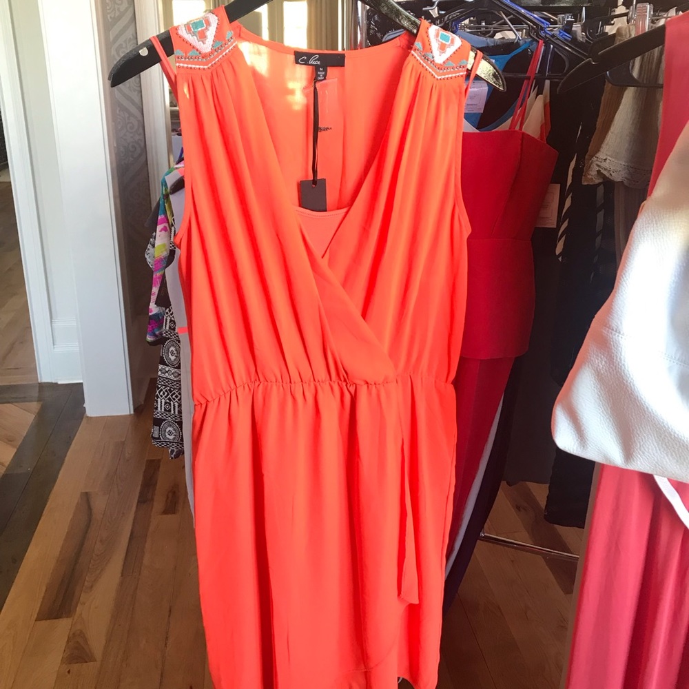 Beaded shoulder Dress